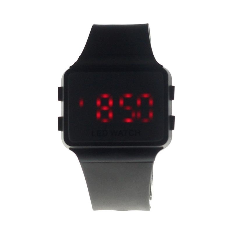 Hot Sale!Candy Colors Ultra Thin Men Girl Silicone Digital LED Sports Wrist Watch B - intl bán chạy