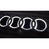 Huy hiệu Logo 4D có đèn led hãng xe AUDI Siêu Cao Cấp AutoPlaza