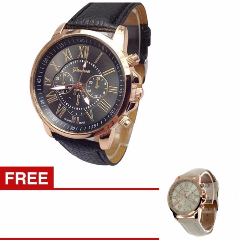 Nơi bán JOOX Women Geneva Roman Numerals Faux Leather Analog Quartz
Watch(Buy one get one free one ) - intl