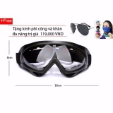 Kính bảo hộ chống bụi và tia UV cho phượt thủ + tặng kính phi công và khăn đa năng