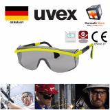 Kính bảo hộ uvex 9168017 astrospec gọng vàng/đen grey optidur nc len