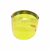 Kính flat mũ bảo hiểm 3/4 vàng