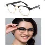 Kính Mát Giả Cận Nửa Gọng thời trang nam nử gọng vàng