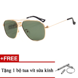 Kính mát jubilant j65004 gold_gn + tặng 1 bộ tua vít sửa kính