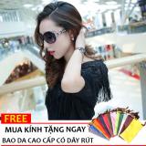 Kính mát nữ phong cách Hàn Quốc mới nhất 2017 (Đen) + Tặng bao da BT99.149
