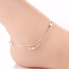 Khuyến Mãi Lắc chân nữ bạc hạt cườm trái tim thời trang SPJ-JY010(Bạc)   phukiengiatot
