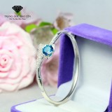 Lắc tay bạc nữ, lắc tay nữ đẹp, lắc tay đẹp cho nữ, lắc tay hồ ly đá xanh dương chất liệu bạc ta cao cấp - thương hiệu bảo tín