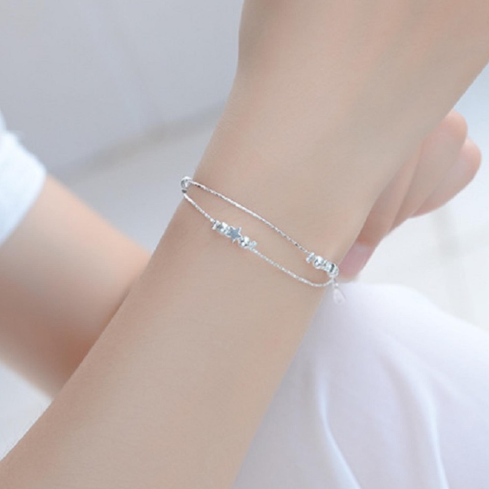 Lắc tay nữ thời trang ngôi sao hạt châu xinh xắn dễ thương HHN-005