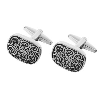 MagiDeal Vintage Cufflinks Mens Roman Totem Cuff Link Wedding Party Gifts Anti Silver - intl  