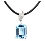 Mặt dây chuyền đá thạch anh hình chữ nhật MDC15