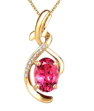 Mặt dây chuyền đá thạch anh mạ vàng 14k MDC10
