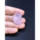 [HCM]Mặt dây chuyền hồ ly thạch anh hồng - tặng kèm dây đeo