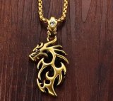 Mặt dây chuyền nam bạc mạ vàng 14k - MDC20