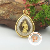 Mặt Dây Chuyền Nữ Thần Tài Lộc Nang Kwak Thái Lan Mạ Vàng