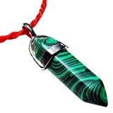 Mặt Dây Chuyền Trụ đá Malachite Gemstone Bank