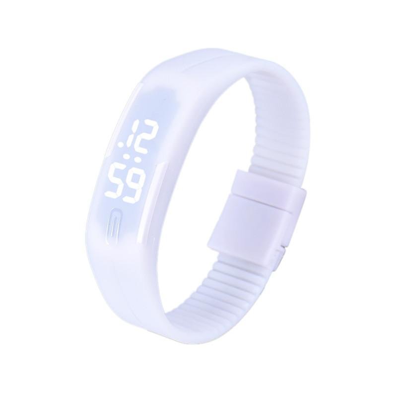 Mens Womens Rubber LED Watch Date Sports Bracelet Digital Wrist Watch - intl bán chạy