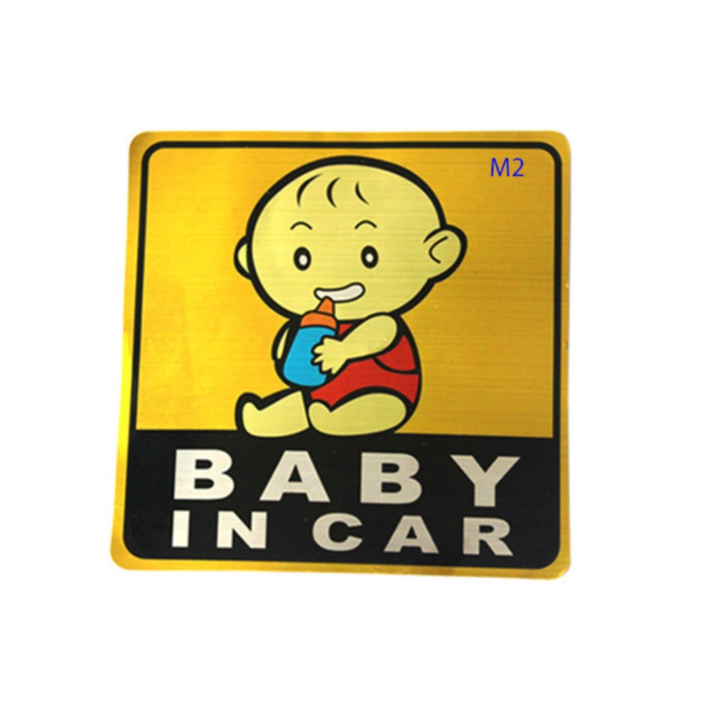 Miếng decal dán BABY IN CAR ngộ nghĩnh cho xe hơi