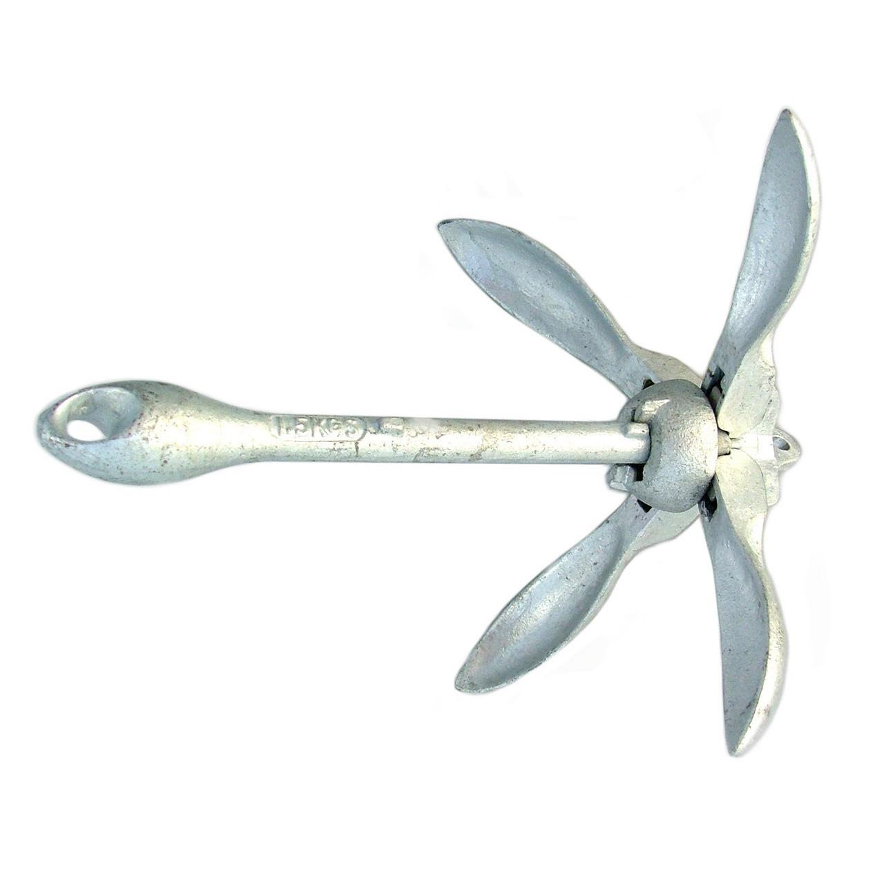 Mỏ neo cho các loại thuyền cao su, thuyền hơi, cano, kayak, jetski, vỏ lãi... neo nặng 2.5kg có thể xếp gọn được