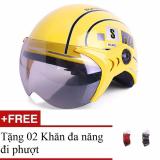 Mũ bảo hiểm SPO cao cấp + Tặng 02 Khăn đa năng đi phượt