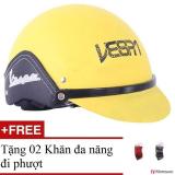 Mũ bảo hiểm thời trang ốp da + tặng kèm 2 khăn đa năng đi phượt