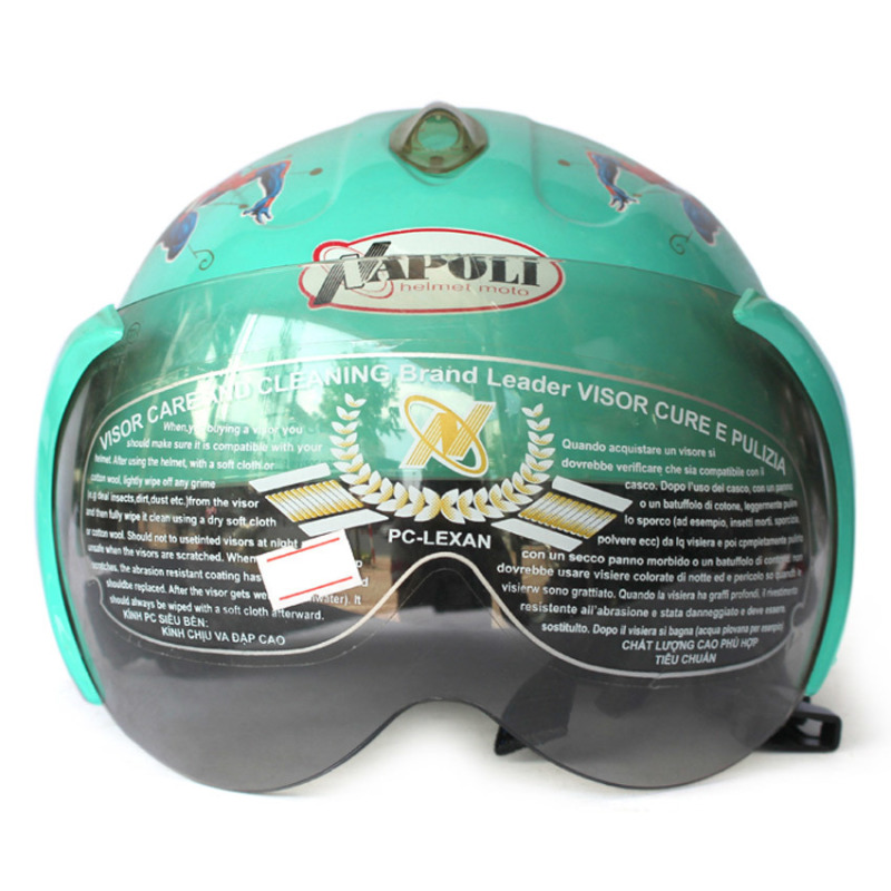 Mũ bảo hiểm trẻ em kính Napoli 108s (Xanh da trời siêu nhân)
