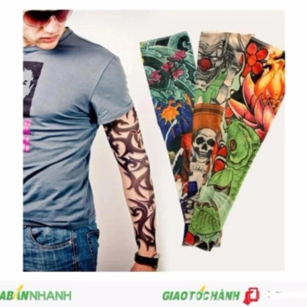 Mua Ống Tay Chống Nắng Hình Săm Tattoo tặng 1 gang tay hình xăm