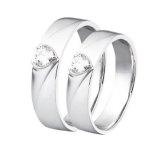 Nhẫn cặp bạc hạt trái tim NC23