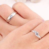 Nhẫn đôi tình yêu Freesize đính đá lấp lánh HHN-JZ74(Nhẫn Cặp)