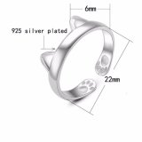 nhẫn mèo ring cat màu bạc