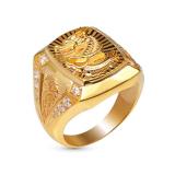 Nhẫn nam đá kim cương nhân tạo mạ vàng 14k