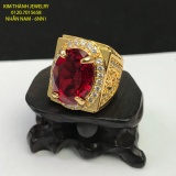 NHẪN NAM ĐÍNH ĐÁ CAO CẤP - 6NN1 - NƯỚC XI CAO CẤP