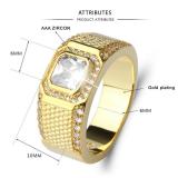 Nhẫn nam gắn đá cao cấp mạ 14k