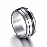 Nhẫn nam inox đen xoay thời trang