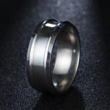 Nhẫn nam inox trắng mặt trơn thời trang