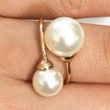 Nhẫn ngọc trai tự nhiên mạ vàng 14k