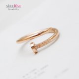 Nhẫn thời trang nữ kiểu dáng cây đinh cổ điển sang trọng freesize HHN-JZ027(Vàng hồng)