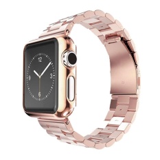 Bảng Báo Giá niceEshop Apple Watch Band, Solid Stainless Steel Replacement Strap Polished Metal Watchband With Folding Clasp For Apple Watch 42mm Rose Gold – intl   niceE shop