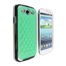 Nơi Bán niceEshop Deluxe Quilted Synthetic Leather Chrome Side Hard Case for Samsung Galaxy S3 i9300 (Green) – Intl niceE shop