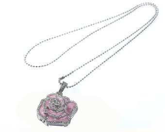 niceEshop Pink 8GB Rose Flower Shape Crystal USB Flash Drive Memory Stick With A Chain - Intl  