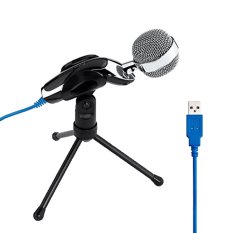 Cập Nhật Giá niceEshop Professional Podcast Studio USB Microphone for Pc Laptop Skype MSN Recording(Silver)   niceE shop