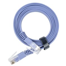 Giảm Giá niceEshop Soft Flat PVC RJ45 Molded Network Ethernet Patch Cable (Light Blue, 1m)   niceE shop