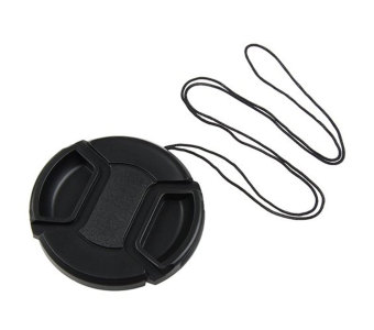 niceEshop Universal 67mm Lens Cover Snap on Lens Cap With Cable for SLR Cameras (Black)  