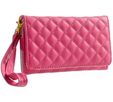 Báo Giá niceEshop Wallet Style Premium Quilted Synthetic Leather with Credit Card/ID Slots Cover for Apple iPhone 3G 4 4S 5G 5 5S (Pink) – Intl niceE shop