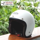 Nón bảo hiểm 3/4 andes 382 trắng bóng viền đen