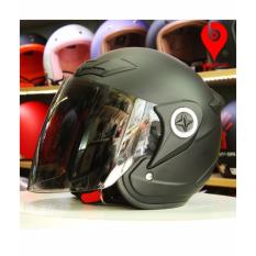 Nón bảo hiểm asia 3/4 có kính m168 đen nhám