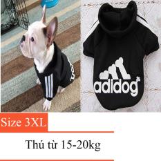 Quần áo cho thú cưng - Áo Adidog - Quần áo chó mèo 004 Size 3XL Màu giao