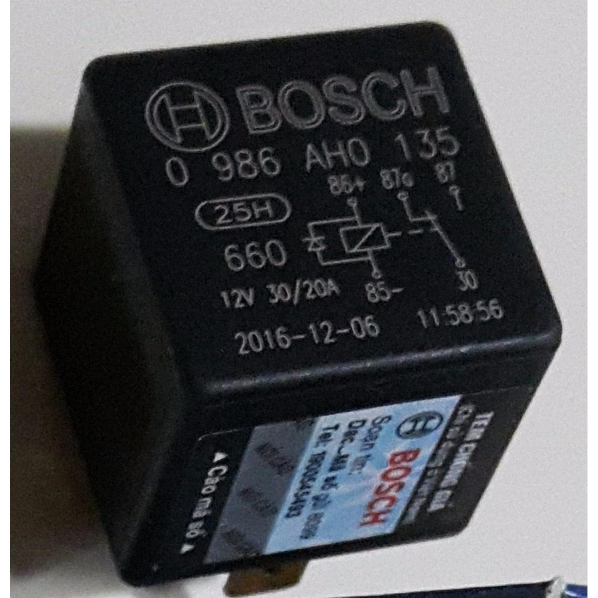 Rờ le relay 5 chân 12v 30a bosch + tặng đuôi cắm zin - made in taiwan.