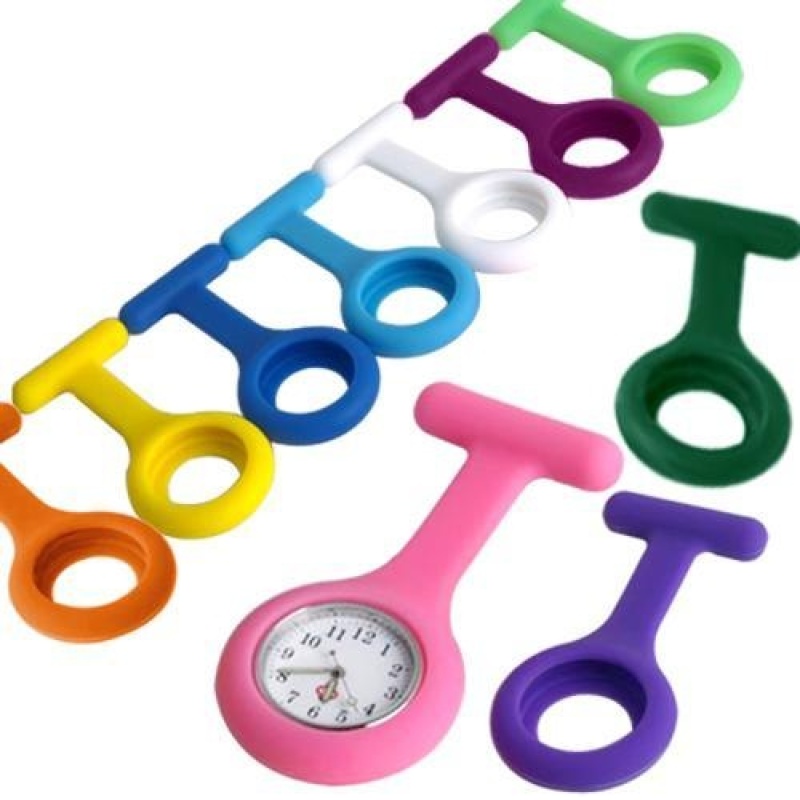 Silicone Nurse Brooch Fob Watch Tunic Watch Case 10 Colour - intl bán chạy