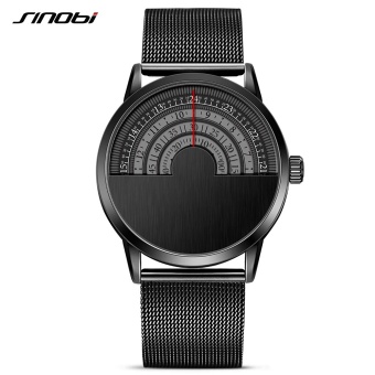 SINOBI Men Fashion Casual Watches Relogio Masculino Top Brand Luxury Rotate Dials Men's Creative Milan Strap Wrist Watches 9748 -...
