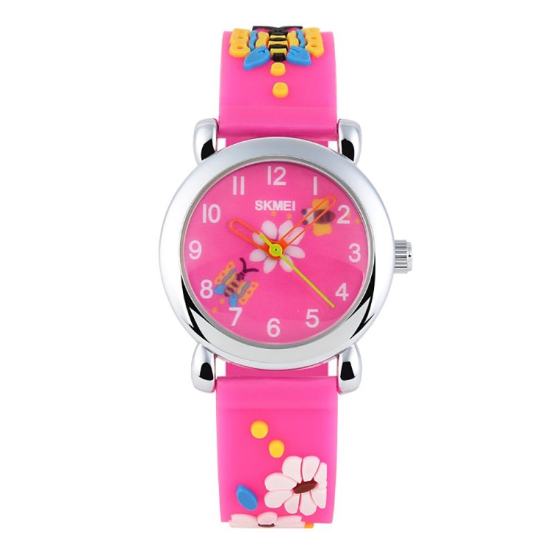 SKMEI Cute Innocence Analog Waterproof For Children Rose Red - intl bán chạy